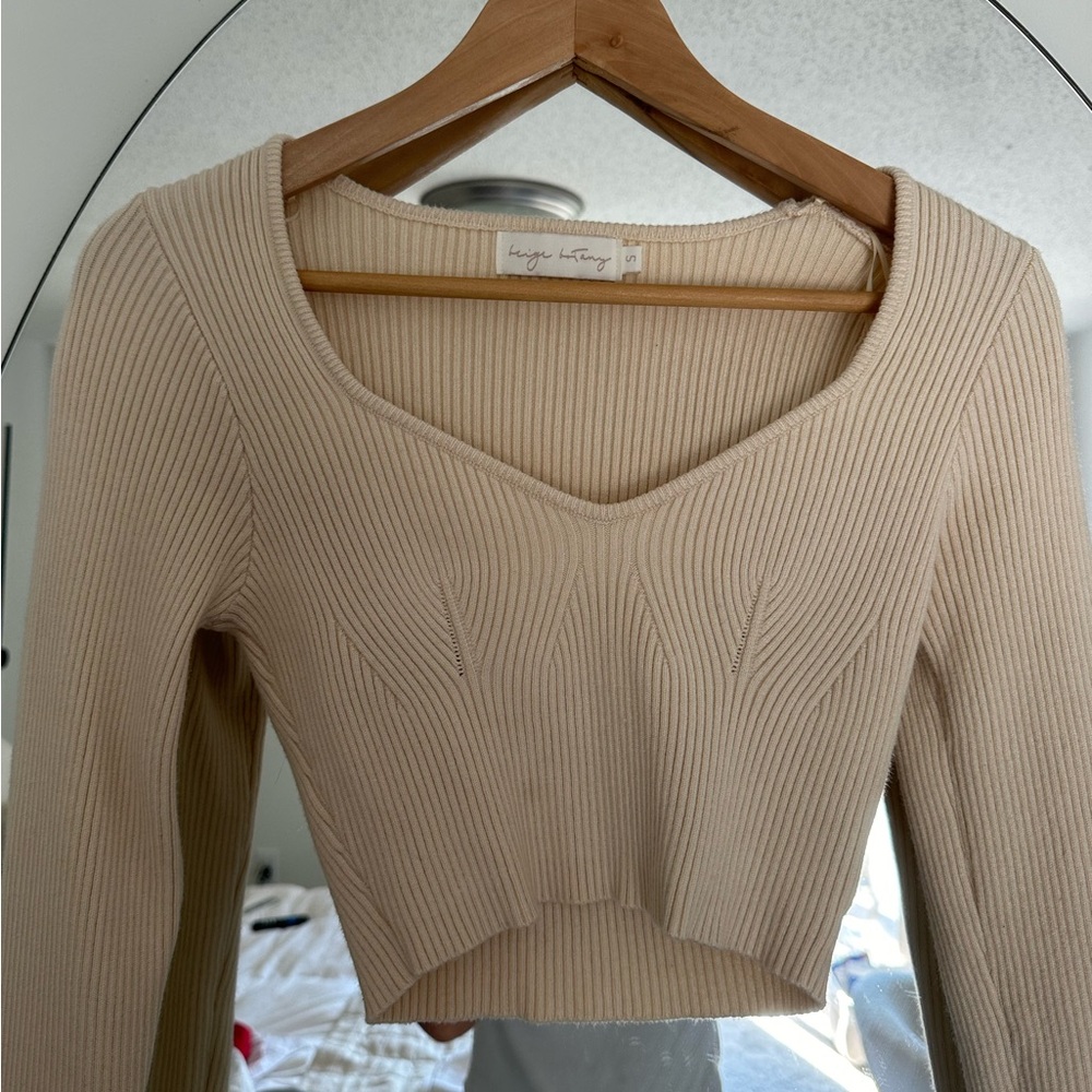 Cropped Ribbed Sweater - Picture 2 of 2